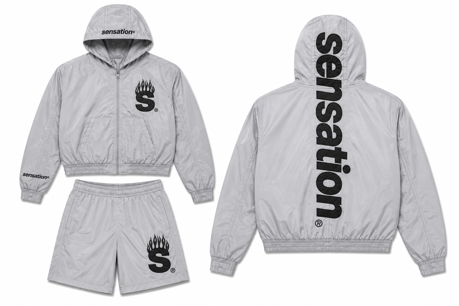 Grey/Black Flame Series Set